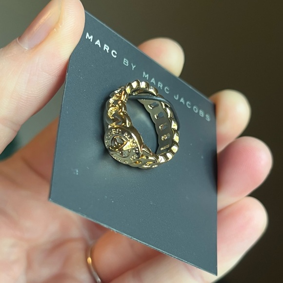 Marc By Marc Jacobs Gold Chain Ring - Picture 1 of 4